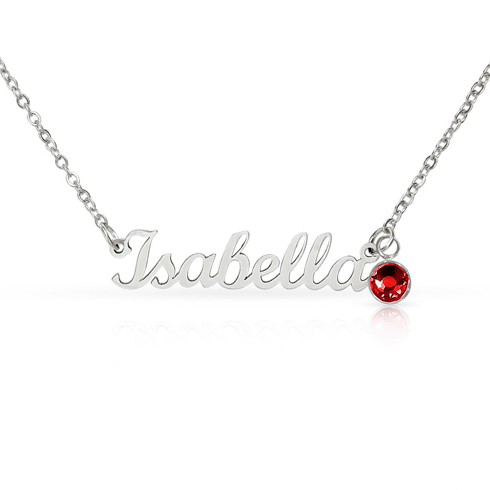 Personalized Granddaughter Name Necklace with Birthstone