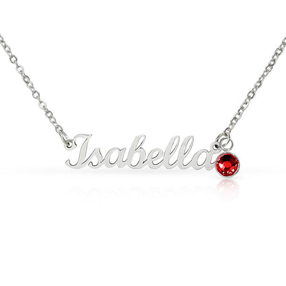 Personalized Granddaughter Name Necklace with Birthstone