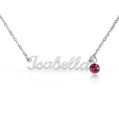 Personalized Granddaughter Name Necklace with Birthstone