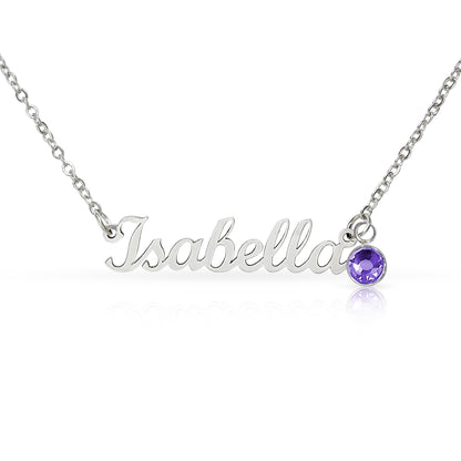 Personalized Granddaughter Name Necklace with Birthstone