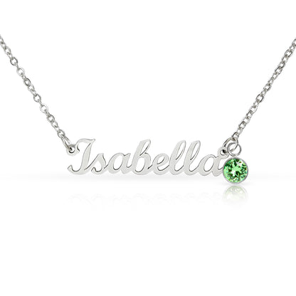 Personalized Granddaughter Name Necklace with Birthstone