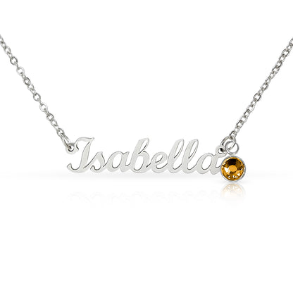 Personalized Granddaughter Name Necklace with Birthstone