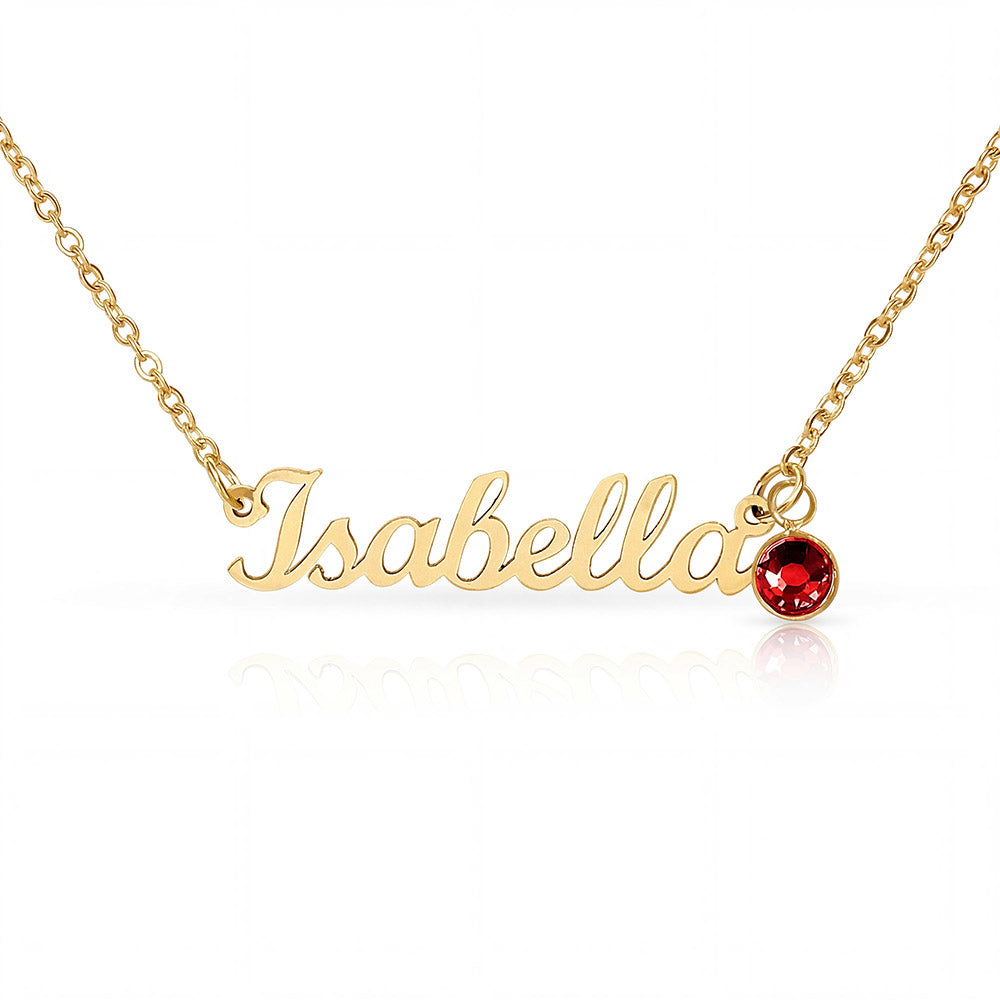 Personalized Granddaughter Name Necklace with Birthstone