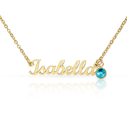 Personalized Granddaughter Name Necklace with Birthstone