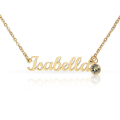 Personalized Granddaughter Name Necklace with Birthstone