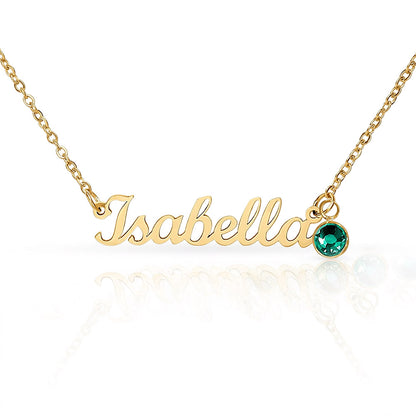 Personalized Granddaughter Name Necklace with Birthstone