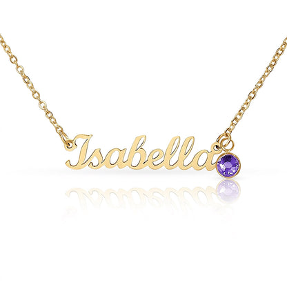 Personalized Granddaughter Name Necklace with Birthstone