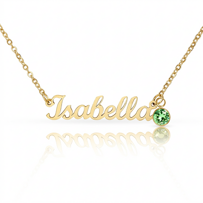 Personalized Granddaughter Name Necklace with Birthstone