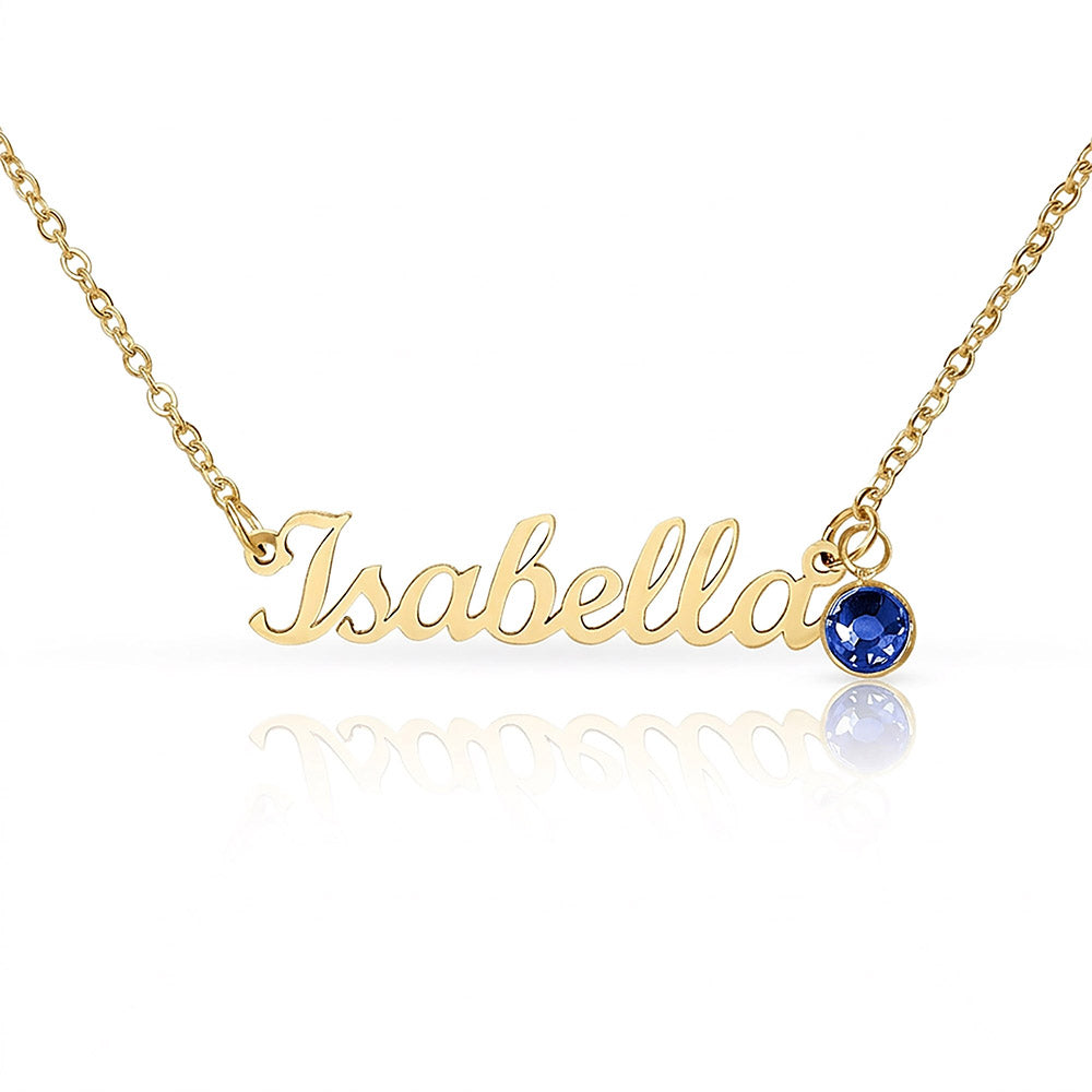 Personalized Granddaughter Name Necklace with Birthstone