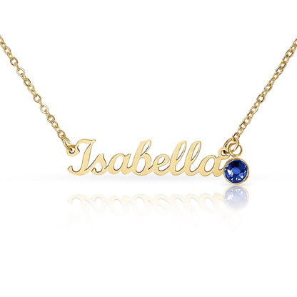 Personalized Granddaughter Name Necklace with Birthstone