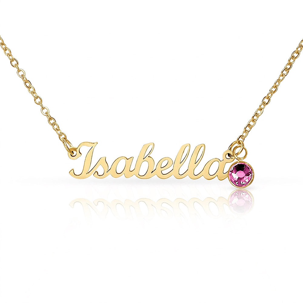 Personalized Granddaughter Name Necklace with Birthstone