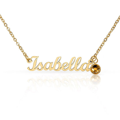 Personalized Granddaughter Name Necklace with Birthstone