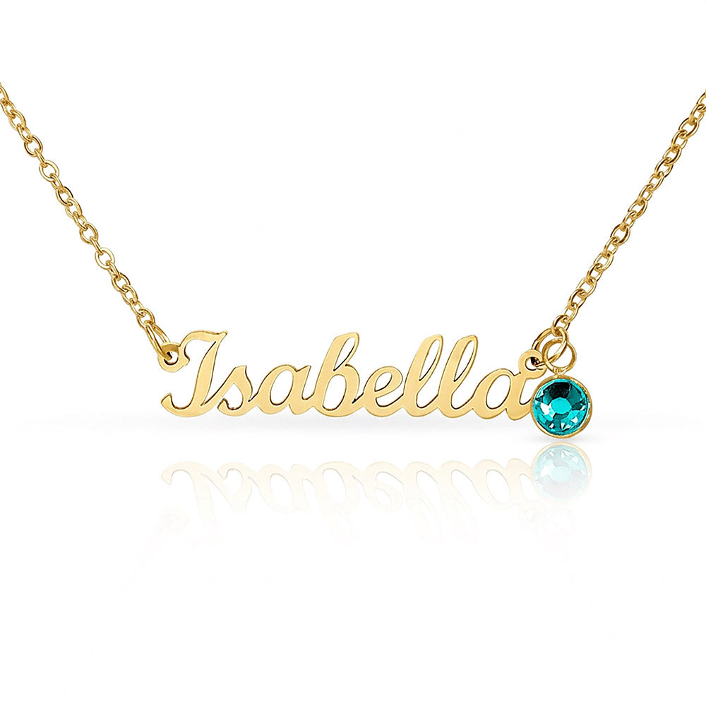 Personalized Granddaughter Name Necklace with Birthstone