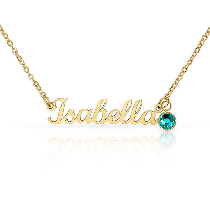 Personalized Granddaughter Name Necklace with Birthstone