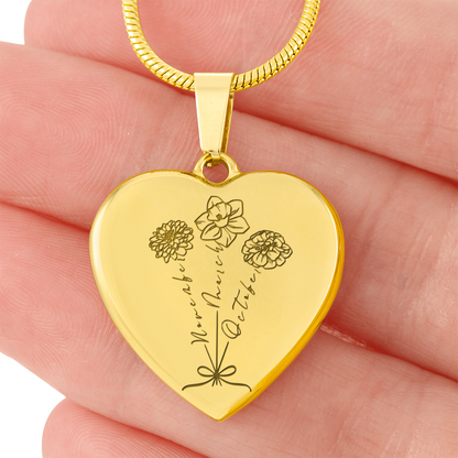 Mother’s Garden Necklace - Personalized Birth Flower Keepsake